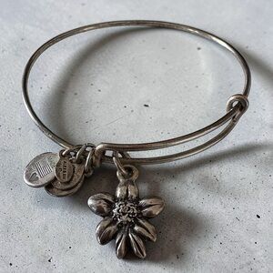 Alex and Ani Apple Blossom Charm Bangle Bracelet